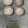 4 Queen Victoria Silver Crowns, Mixed Condition, approx 111g .925 Image 3