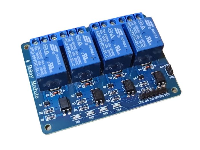 4-Channel 5V Relay Module with Optocoupler | Arduino, Raspberry Pi, STM32 Compatible Developers Board