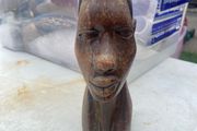 Wooden Head. Some Hairline Cracks
