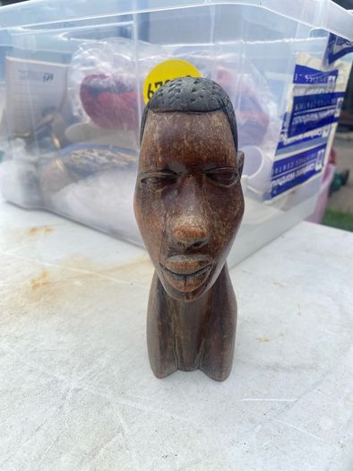Wooden Head. Some Hairline Cracks