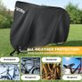 Bike Cover for 2 Bikes Waterproof 210T Bicycle Cover Outside Storage UV Protection Windproof Dustproof with Lock Hole for Mountain Bike Road Bike 78.7 x 27.5 x 44 inch Image 3