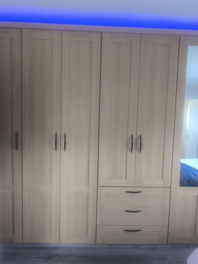 Oak shaker style wardrobe doors and drawers fronts