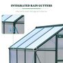 6 x 6ft Walk-In Polycarbonate Greenhouse Image 6