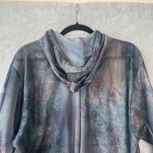 Lululemon Lab  Unisex Lightweight Hoodie & Shorts Co-ord Set Abstract Dye Print Sz M