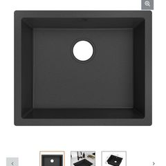 Black Composite Quartz Kitchen Sink