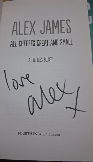Alex James (Blur) signed book
