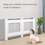 Radiator Cover, Cabinet MDF Horizontal Modern Design White Decorative for Living Room Bedroom L(152cm) Image 8