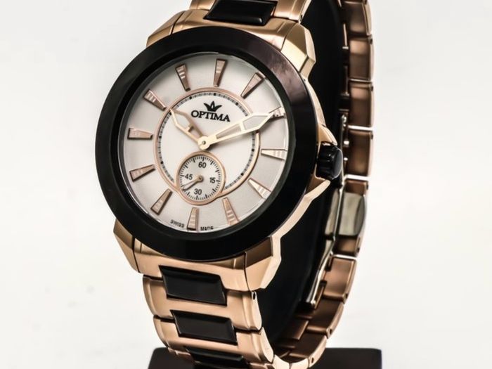 Optima, Swiss Made, Men Watch Rose Gold
