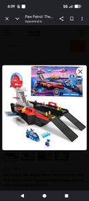 paw patrol the mighty movie aircraft carrier hq and additional cars and characters with lights and noise