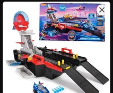 paw patrol the mighty movie aircraft carrier hq and additional cars and characters with lights and noise