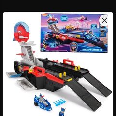paw patrol the mighty movie aircraft carrier hq and additional cars and characters with lights and noise