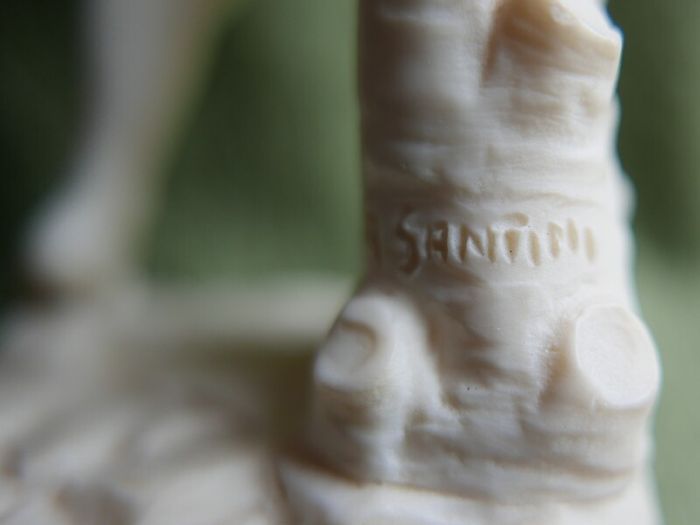 Vintage Sculpture of Statue of David in Resin by A. Santini Italy Male Nude Vintage  Italy 1960