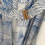 Women's Summer Dress- Cream with blue pattern Image 3