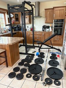 Unbelievable Gym Weightlifting System Complete Set Up!!