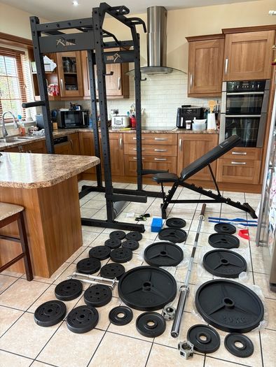 Unbelievable Gym Weightlifting System Complete Set Up!!