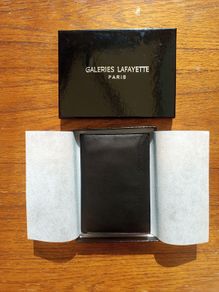 Galeries Lafayette Black Genuine Leather Wallet - Brand New with Box & Tags