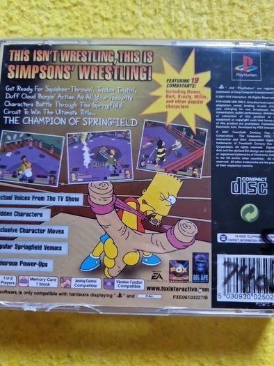 The Simpsons Wrestling PlayStation1 Ps1 PlayStation2 Ps2 games Original