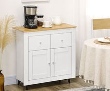 Sideboard Storage Cabinet, Modern Kitchen Cupboard with Double Doors and Drawers for Dining Room