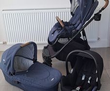 Joie Versatrax Travel System (pram, carry cot, car seat, pram rain cover)