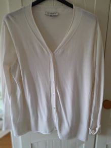 Caroline Donnelly White Cardigan New
