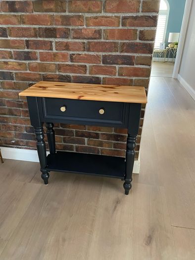 Console table - Hall table refurbished solid pine