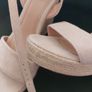 Cream suede wedge sandal Image 3