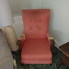 Free Vintage Armchair, Reupholstery/Upcycling Project (Solid Wood Frame)