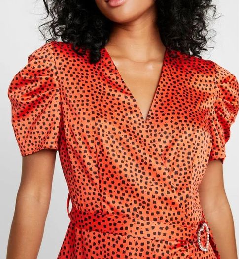 New River Island satin polka dot Occasion dress size UK 12
