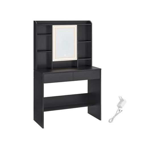 Dressing Table with LED Lighting, 3 Colours with Adjustable Brightness