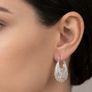 New sterling silver 925 lattice caged drop pendant earrings Image 2