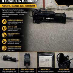 Dowco rock hammer for 13 ton digger