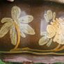 Vintage Chinese Glazed Ceramic Planter  Multi Sided Bird & Floral Motif Image 6