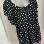 Navy top with lime dots size UK18 EU46 Postage included Image 3