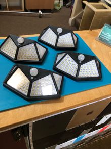 4 x Solar Led Wall Lamps Rechargeable New