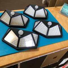 4 x Solar Led Wall Lamps Rechargeable New