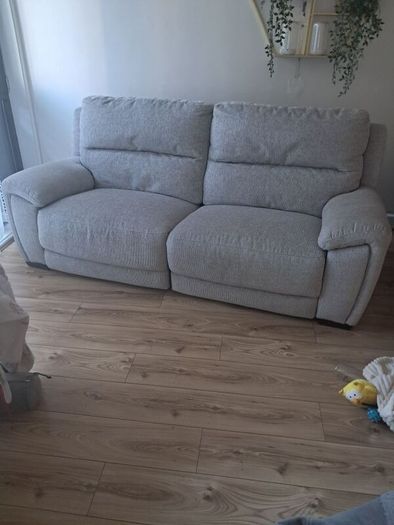 DFS electric recliner, Grey fabric