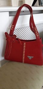 Stunning Red Bag with Butterfly Charm