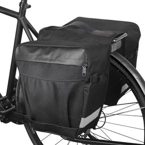 NEW SALE | Bike Pannier Rear Rack Bag, 28L Waterproof Double Bicycle Rear Seat Trunk Carrier, Reflective Anti-Tear Cycle Saddle Luggage Pack Storage Pouch for Grocery Shopping Commuter Long Cycling Touring