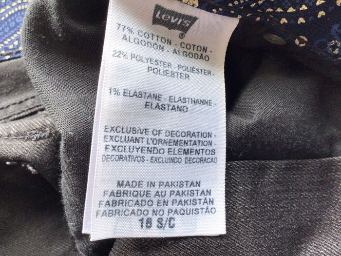 Mens Black Denim Levi 525 Straight Leg Jeans W36 L 29  includes Postage