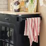 kitchen trolley cabinet black display cabinet glass door Image 3