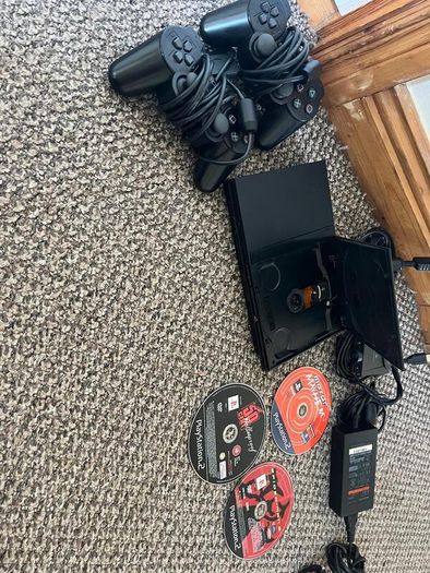 Sony PlayStation 2 Slim Console Bundle Controller, Memory Card & Games