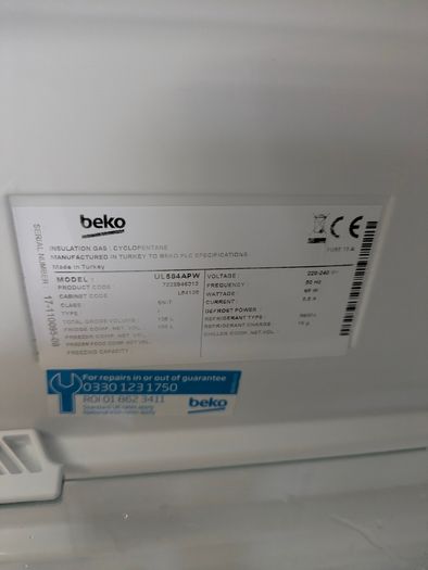 Beko under counter fridge