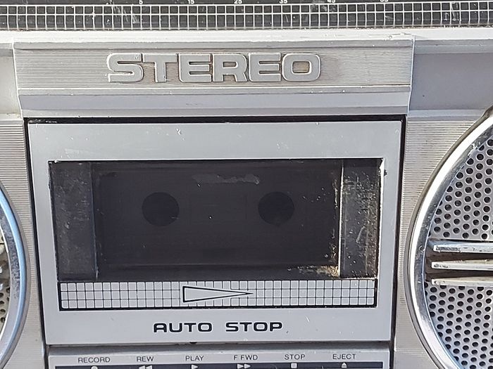 Vintage SHARP Stereo Radio Cassette Recorder, Model GF-4343E(S), Radio works great, Tape Deck does not play tapes. Excellent Volume
