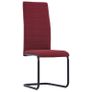 Cantilever Dining Chairs 2 pcs Wine Fabric Image 2
