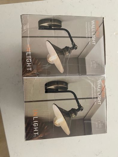 Inlight Bureau Satin Nickel Wired LED Wall light