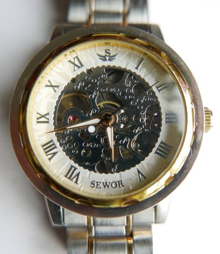Men's Sewor Skeleton Mechanical  Watch