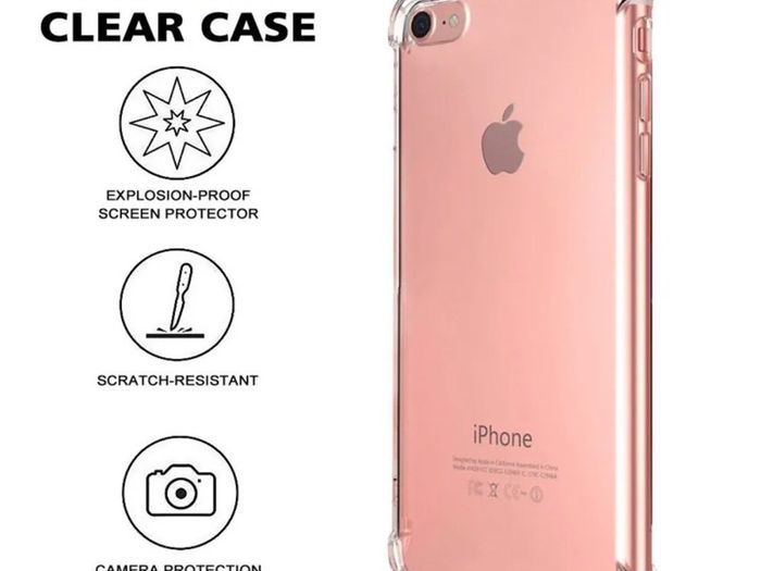 Shockproof Clear Silicone Case For Apple iPhone SE 2022, SE 2020, TPU Back Cover