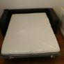2-Seater Black Leather Pull-Out Sofa Bed / Sleeper Couch Image 5