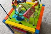 wooden activity cube
