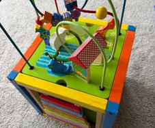wooden activity cube